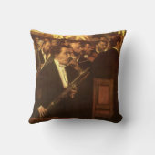 エドガー・デガスによるオペラのオーケストラ、ヴィンテージ・アート クッション (裏面)