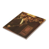 エドガー・デガスによるオペラのオーケストラ、ヴィンテージ・アート タイル (側面)