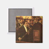 エドガー・デガスによるオペラのオーケストラ、ヴィンテージ・アート マグネット (正面/裏面)