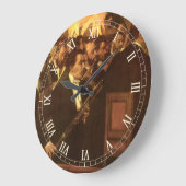 エドガー・デガスによるオペラのオーケストラ、ヴィンテージ・アート ラージ壁時計 (傾斜)