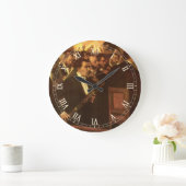 エドガー・デガスによるオペラのオーケストラ、ヴィンテージ・アート ラージ壁時計 (ホーム)