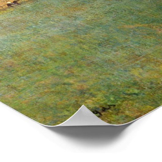 エドガー・デガスによるスタート前の競馬 ポスター (角)