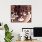 エドガー・デガスによるステージでのバレエリハーサル ポスター (ホームオフィス)