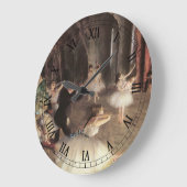 エドガー・デガスによるステージのリハーサル ラージ壁時計 (傾斜)