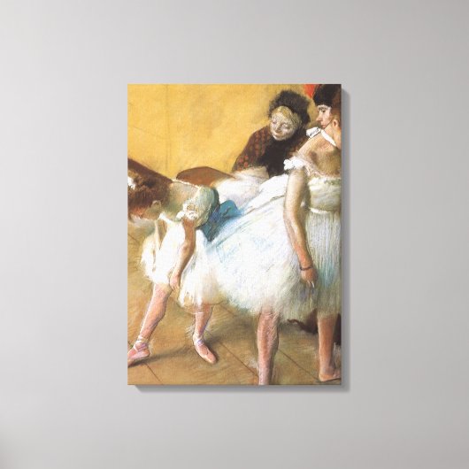 エドガー・デガスによるダンスの試験、ヴィンテージ・バレエ キャンバスプリント (正面)