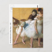 エドガー・デガスによるダンスの試験、ヴィンテージ・バレエ ポストカード (正面/裏面)