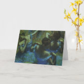 エドガー・デガスによるブルーダンサー、ヴィンテージ印象派 カード (黄色い花)