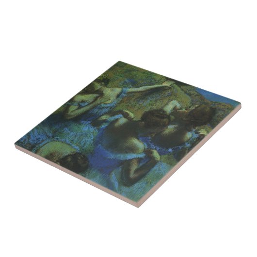 エドガー・デガスによるブルーダンサー、ヴィンテージ印象派 タイル (側面)