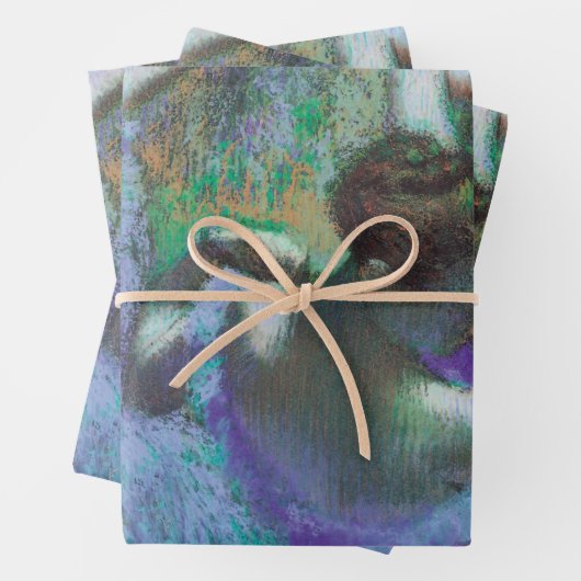 エドガー・デガスによるブルーダンサー、ヴィンテージ印象派 ラッピングペーパーシート (インサイチュ)