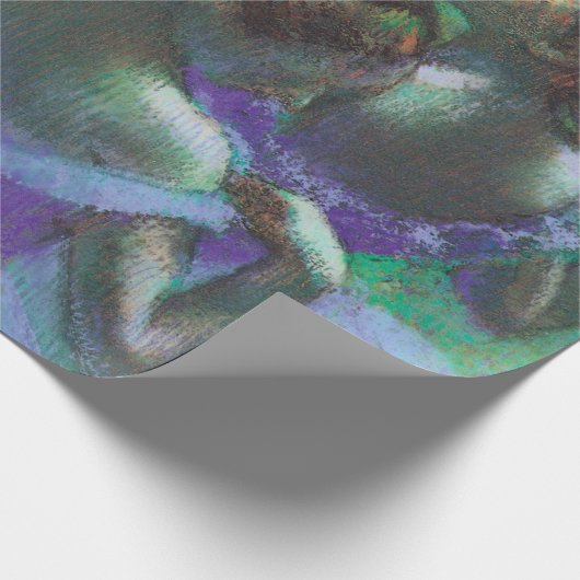 エドガー・デガスによるブルーダンサー、ヴィンテージ印象派 ラッピングペーパー (角)