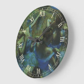 エドガー・デガスによるブルーダンサー、ヴィンテージ印象派 ラージ壁時計 (傾斜)