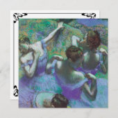 エドガー・デガスによるブルーダンサー、ヴィンテージ印象派 招待状 (正面/裏面)