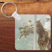 エドガー・デガスによるレース前のジョッキー キーホルダー (正面)
