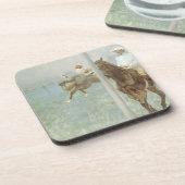 エドガー・デガスによるレース前のジョッキー コースター (左側)