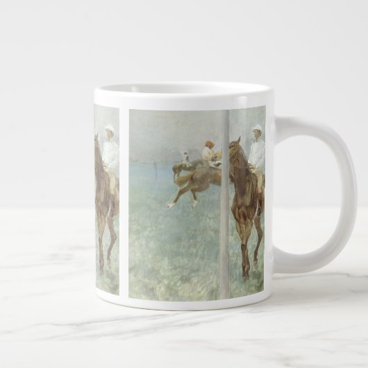 エドガー・デガスによるレース前のジョッキー ジャンボコーヒーマグカップ (右)