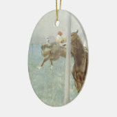 エドガー・デガスによるレース前のジョッキー セラミックオーナメント (左)