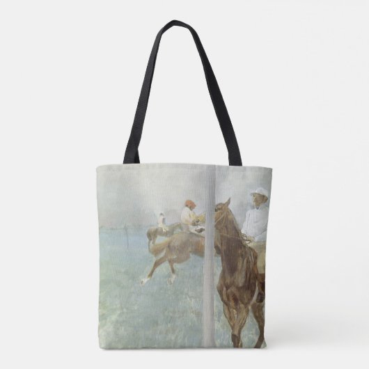 エドガー・デガスによるレース前のジョッキー トートバッグ (裏面)