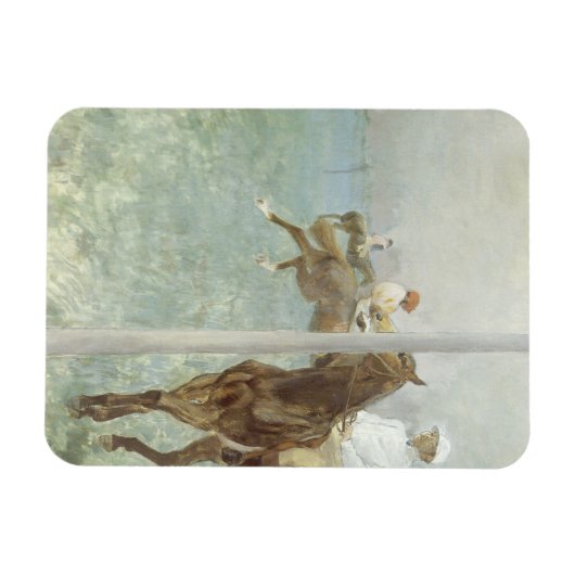 エドガー・デガスによるレース前のジョッキー マグネット (横)