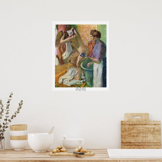 エドガー・デガスによる入浴後 ポスター (キッチン)