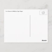 エドガー・デガスによる4人のダンサー、バレエファインアート ポストカード (裏面)