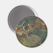 エドガー・デガスによる4人のダンサー、バレエファインアート マグネット (正面/裏面)