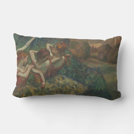 エドガー・デガスによる4人のダンサー、バレエファインアート ランバークッション (裏面)