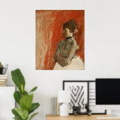 エドガー・デガスに腕を組むバレエダンサー ポスター (ホームオフィス)