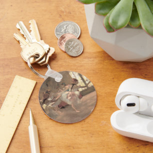 エドガー・デガスのリハーサル、ヴィンテージ・バレエ・アート キーホルダー