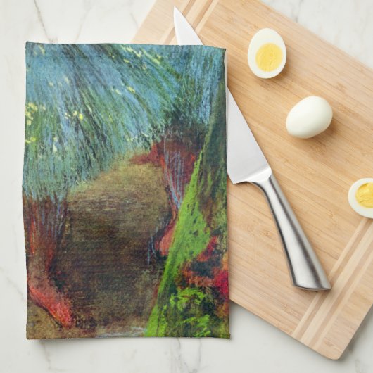 エドガー・デガスの二人のダンサー、ヴィンテージ・バレエ・アート キッチンタオル (四つ折り)