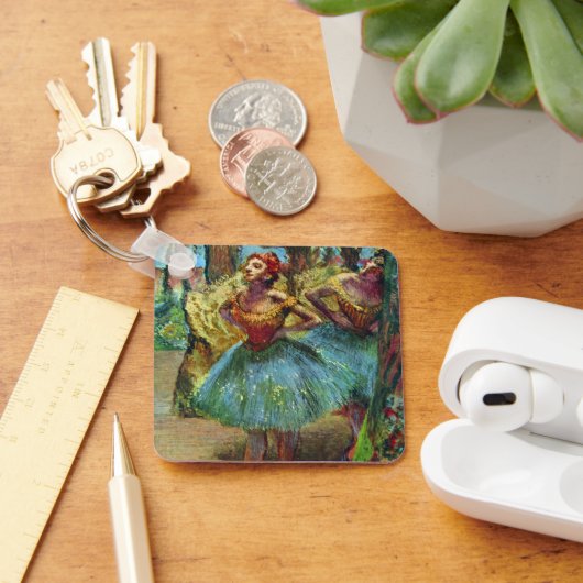 エドガー・デガスの二人のダンサー、ヴィンテージ・バレエ・アート キーホルダー (デスク)