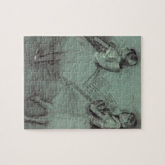 エドガー・デガスの二人のダンサー、ヴィンテージ・バレエ・アート ジグソーパズル (横)
