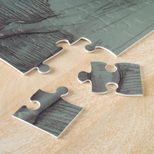 エドガー・デガスの二人のダンサー、ヴィンテージ・バレエ・アート ジグソーパズル (側面)