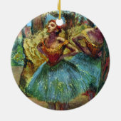 エドガー・デガスの二人のダンサー、ヴィンテージ・バレエ・アート セラミックオーナメント (裏面)