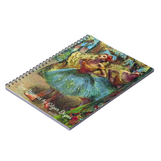 エドガー・デガスの二人のダンサー、ヴィンテージ・バレエ・アート ノートブック (左側)