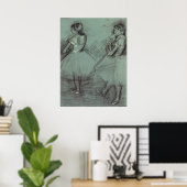 エドガー・デガスの二人のダンサー、ヴィンテージ・バレエ・アート ポスター (ホームオフィス)