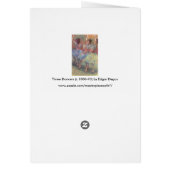 エドガー・デガスの3人のダンサー、ヴィンテージ・バレエ・アート (裏面)