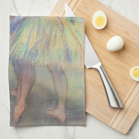 エドガー・デガスの3人のダンサー、ヴィンテージ・バレエ・アート キッチンタオル (四つ折り)