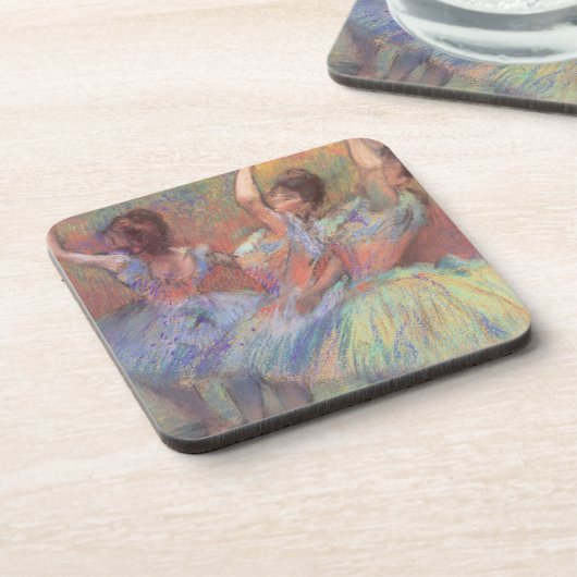 エドガー・デガスの3人のダンサー、ヴィンテージ・バレエ・アート コースター (左側)