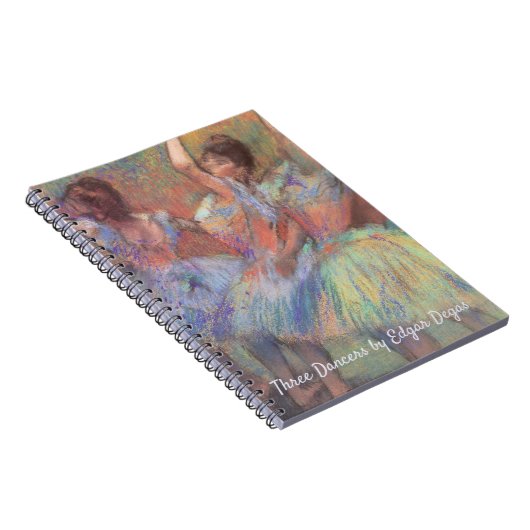 エドガー・デガスの3人のダンサー、ヴィンテージ・バレエ・アート ノートブック (右側)