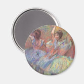 エドガー・デガスの3人のダンサー、ヴィンテージ・バレエ・アート マグネット (正面/裏面)