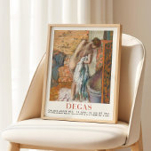 エドガー・デガスウーマンドライイング彼女自身アートパステル ポスター