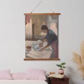 エドガー・デガスウーマン・アイロン掛け洗濯室アートウッド 吊り下げ型タペストリー (寝室)