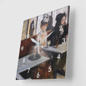 エドガー・デガスカフェ スクエア壁時計 (傾斜)