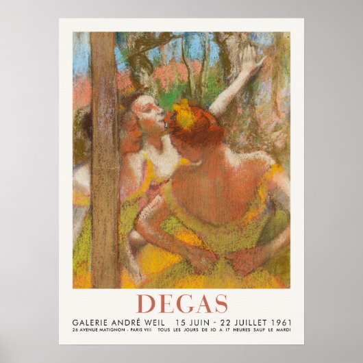 エドガー・デガスダンサーのアートワークバレエ運動エレガン ポスター (正面)