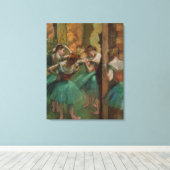 エドガー・デガスダンサーのピンクとグリーン キャンバスプリント (インサイチュ (ウッドフロア))