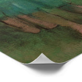 エドガー・デガスダンサーのピンクとグリーン ポスター (角)