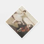 エドガー・デガスダンスのレッスン。ヴィンテージ印象派 スタンダードランチョンナプキン (角)