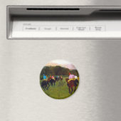 エドガー・デガスレースウマーズ・アット・ロンシャン マグネット (インサイチュ (食洗機))