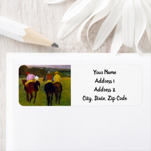 エドガー・デガスレースウマーズ・アット・ロンシャン ラベル (インサイチュ)