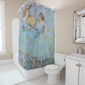 エドガー・デガス2人のダンサー、パステルブルー シャワーカーテン (インサイチュ)